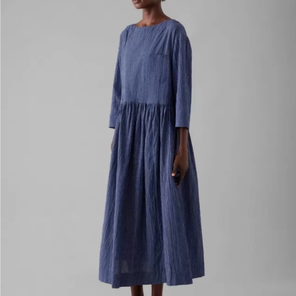 Toast Boat Neck Crinkle Dress
